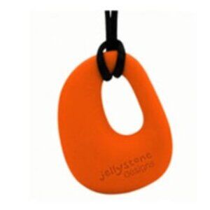 Jellystone Designs Silicone Orange Pendant Necklace NEW